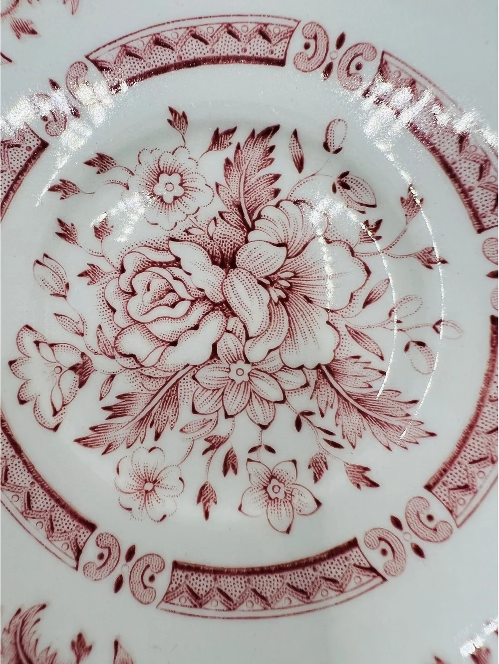 Vintage Wood & Sons English Pink and Ivory Tea and coffee Saucer